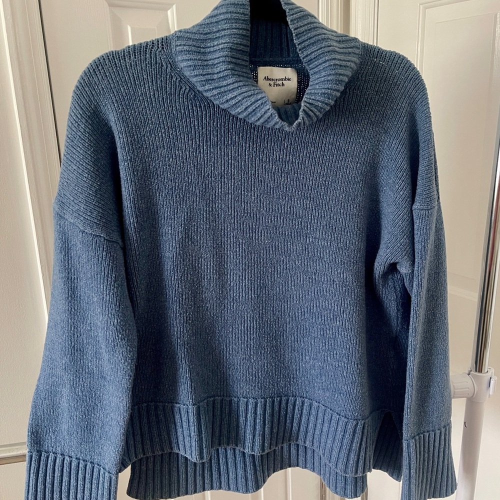 Abercrombie & Fitch Slate Blue Turtleneck Sweater